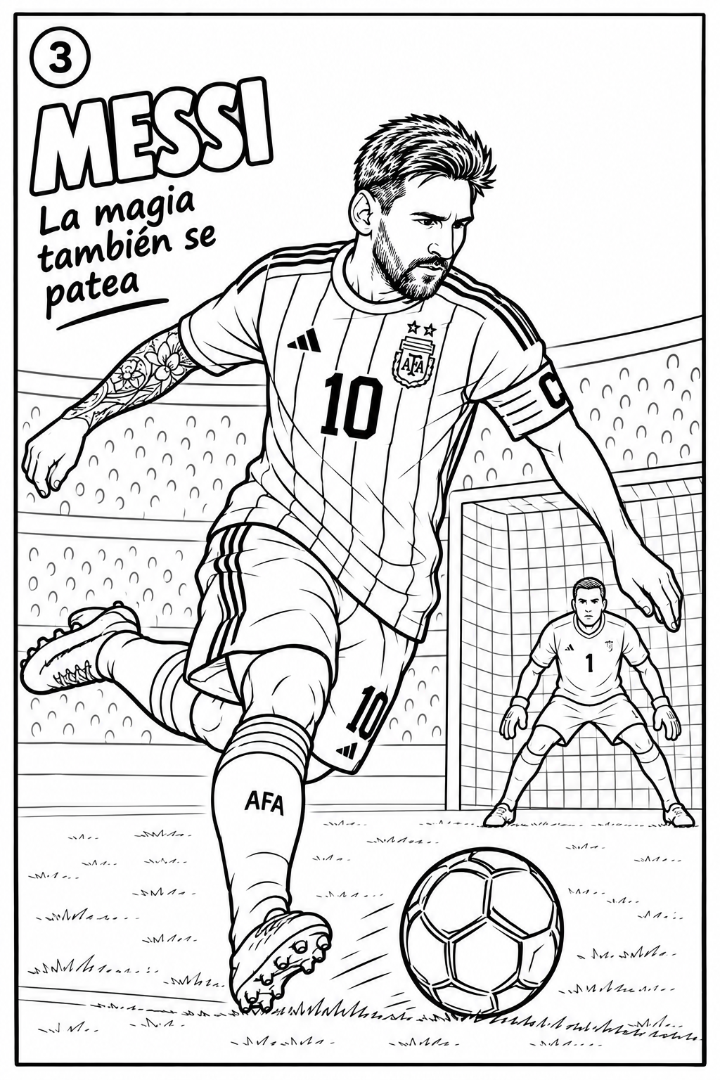 MESSI: UNA LEYENDA PARA COLOREAR